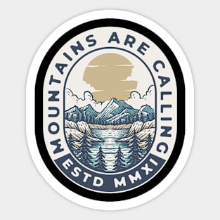 Mountains Are Calling Sticker